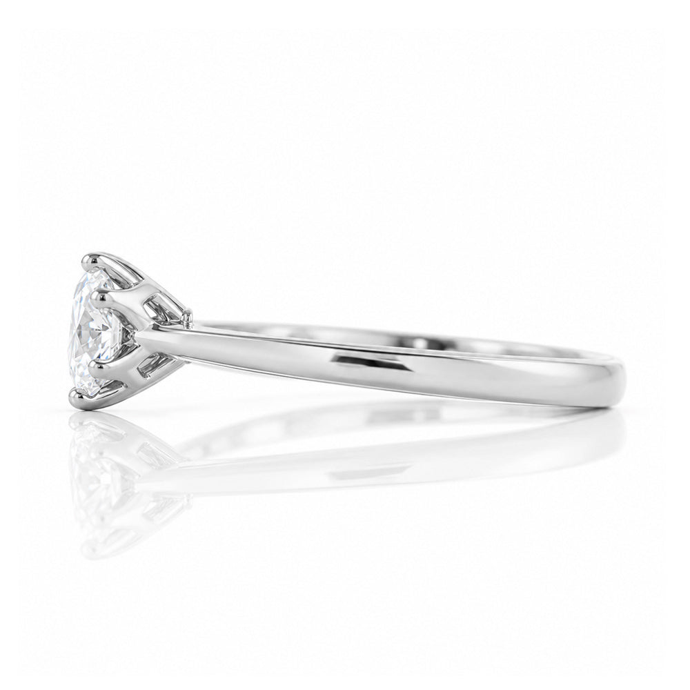 Tulip, a Round cut Lab Diamond Engagement Ring - Victoria's Jewellery