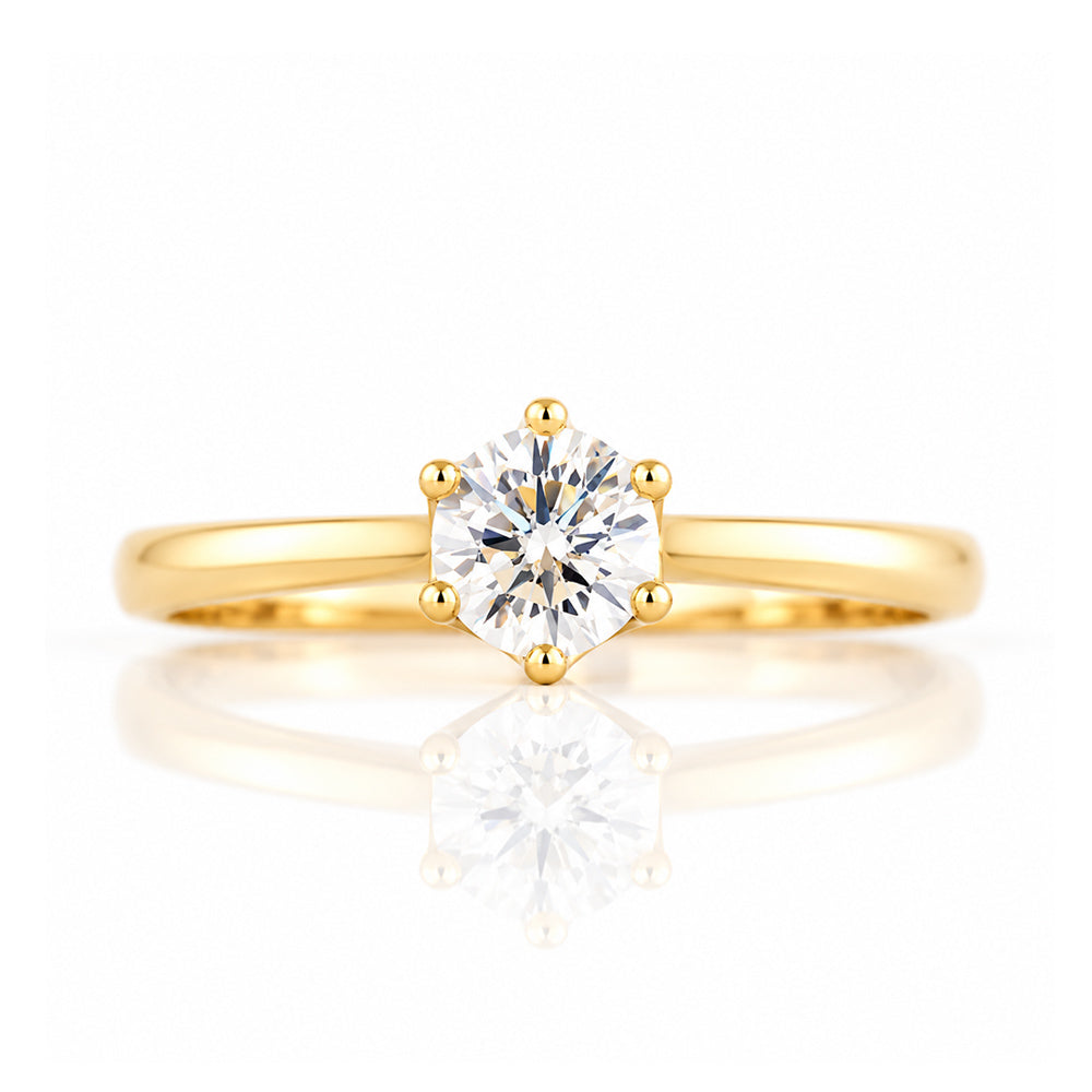 Tulip, a Round cut Lab Diamond Engagement Ring - Victoria's Jewellery
