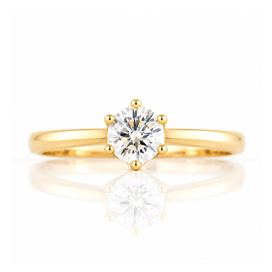 Tulip, a Round cut Lab Diamond Engagement Ring - Victoria's Jewellery