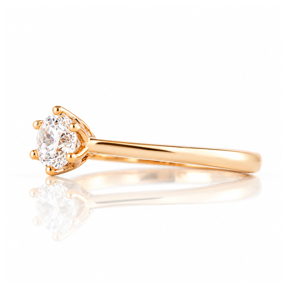 Tulip, a Round cut Lab Diamond Engagement Ring - Victoria's Jewellery