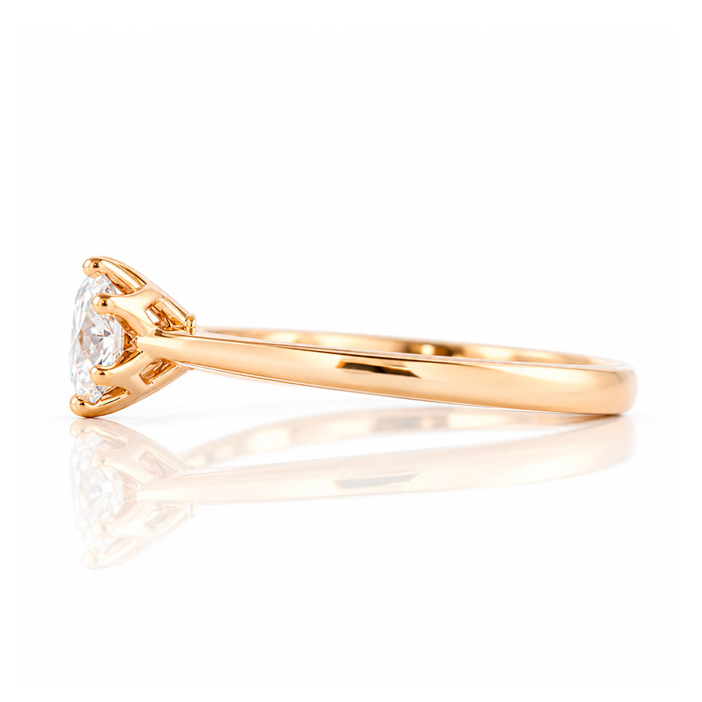 Tulip, a Round cut Lab Diamond Engagement Ring - Victoria's Jewellery