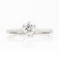 Round cut Diamond Solitaire Engagement Ring in White Gold - Victoria's Jewellery