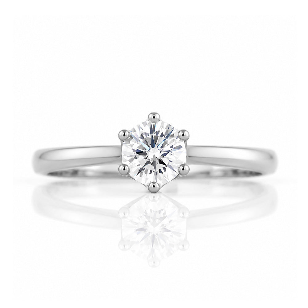 Tulip, a Round cut Lab Diamond Engagement Ring - Victoria's Jewellery