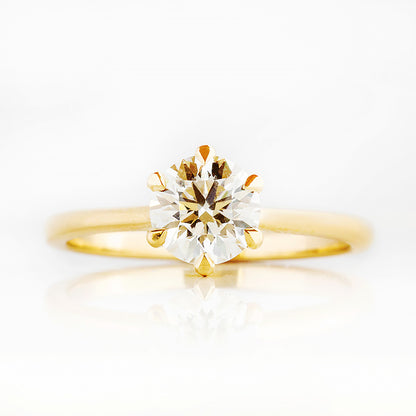 Emmy, a 6 Claw Brilliant cut Lab Diamond Ring - 1ct