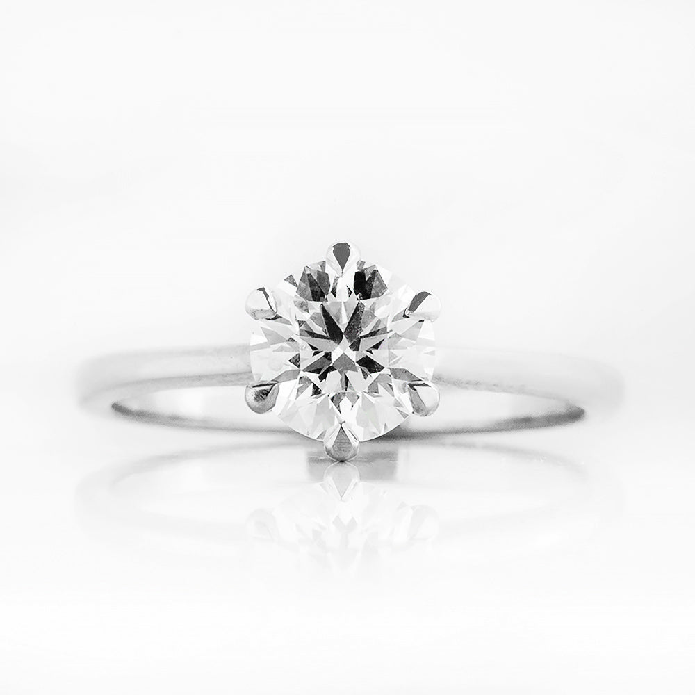 Emmy, a 6 Claw Brilliant cut Lab Diamond Ring - 1ct