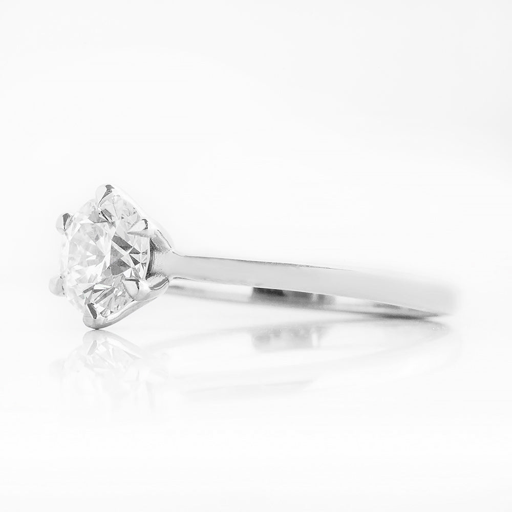 Emmy, a 6 Claw Brilliant cut Lab Diamond Ring - 1ct
