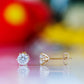 Tulip, Lab Diamond Stud Earrings - 5mm