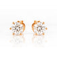 Tulip, Lab Diamond Stud Earrings - 5mm