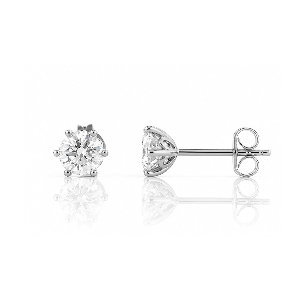 Tulip, Lab Diamond Stud Earrings - 5mm