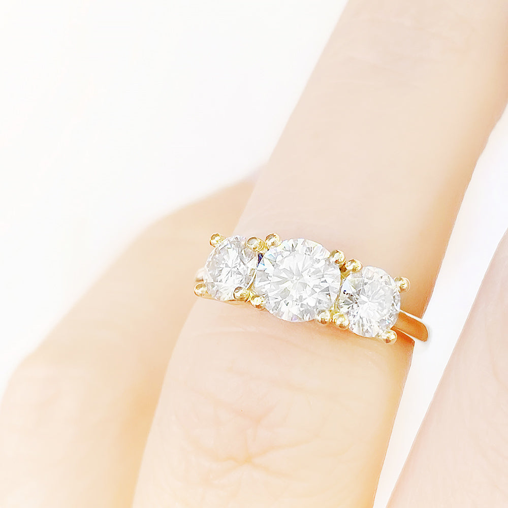 Aria, a Lab Diamond Trilogy Ring - 2ct - Victoria's Jewellery