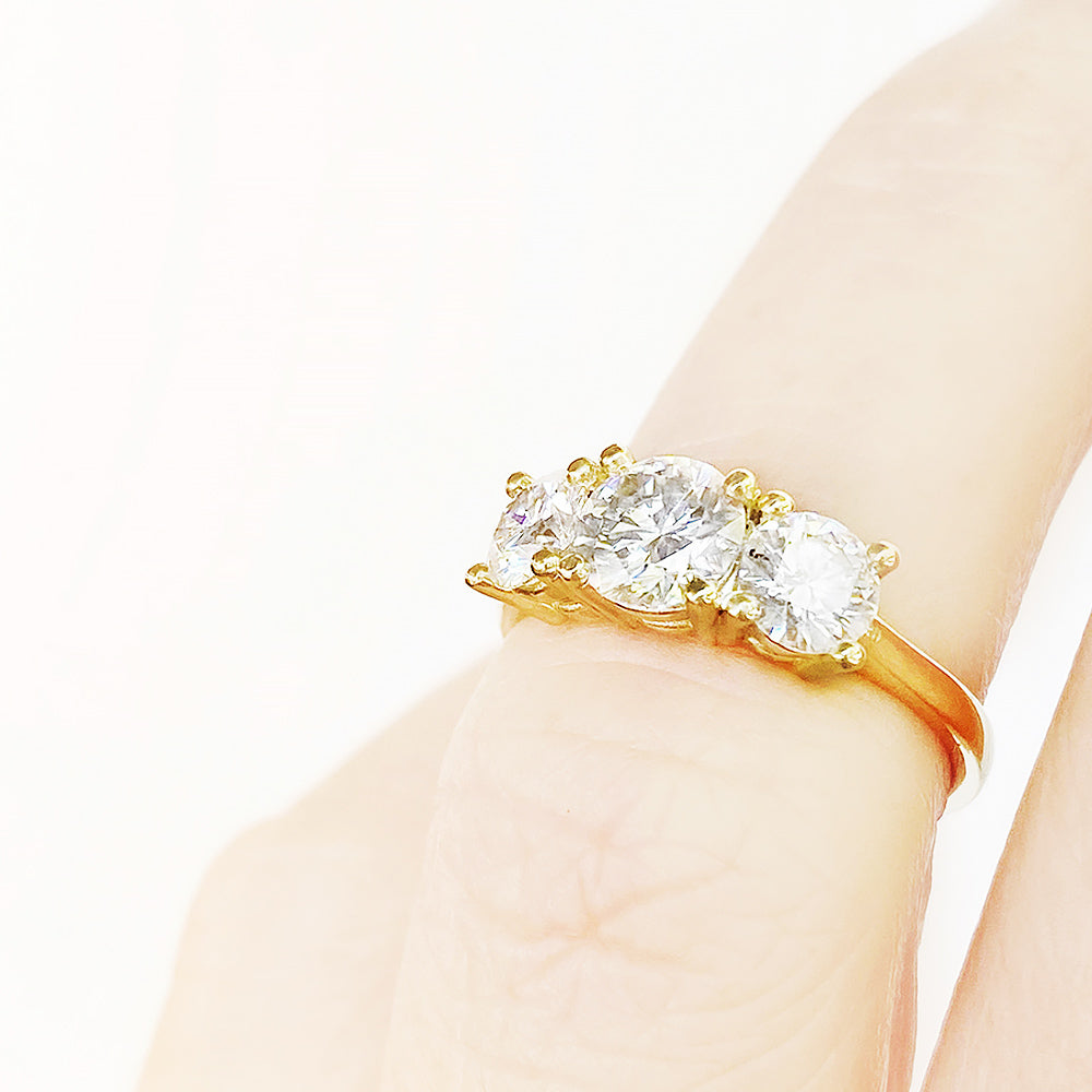 Aria, a Lab Diamond Trilogy Ring - 2ct - Victoria's Jewellery