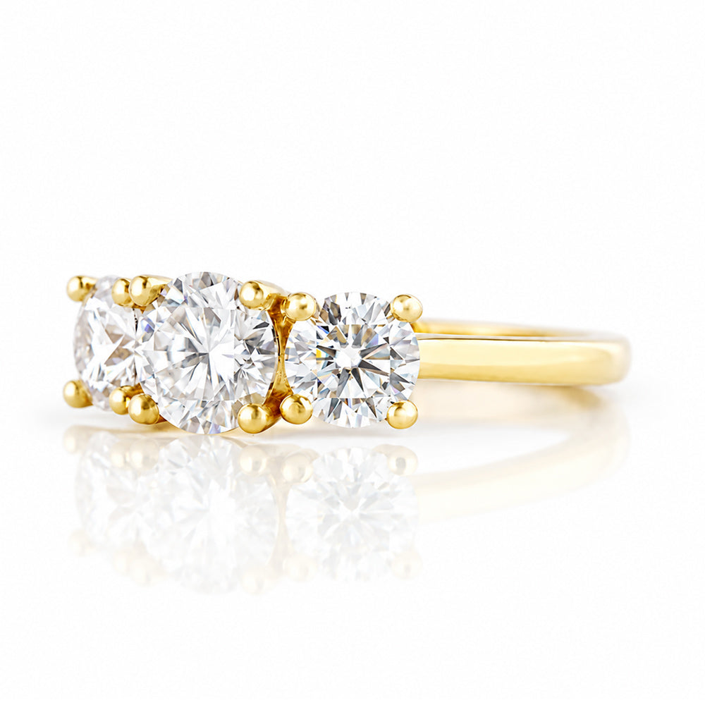 Aria, a Lab Diamond Trilogy Ring - 2ct - Victoria's Jewellery