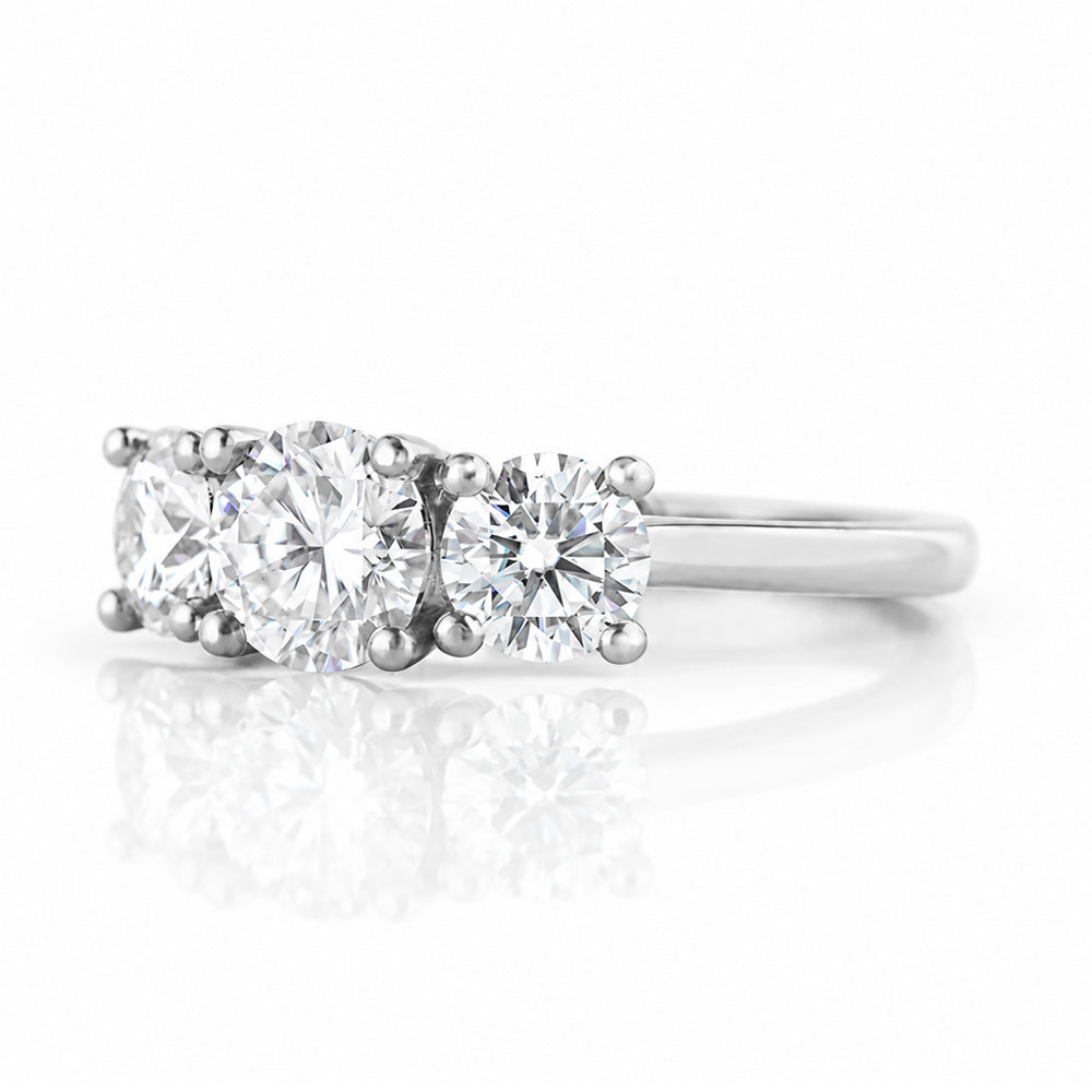 Aria, a Lab Diamond Trilogy Ring - 2ct - Victoria's Jewellery