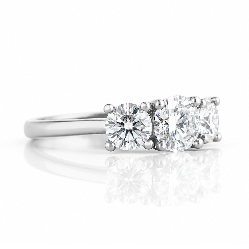 Aria, a Lab Diamond Trilogy Ring - 2ct - Victoria's Jewellery