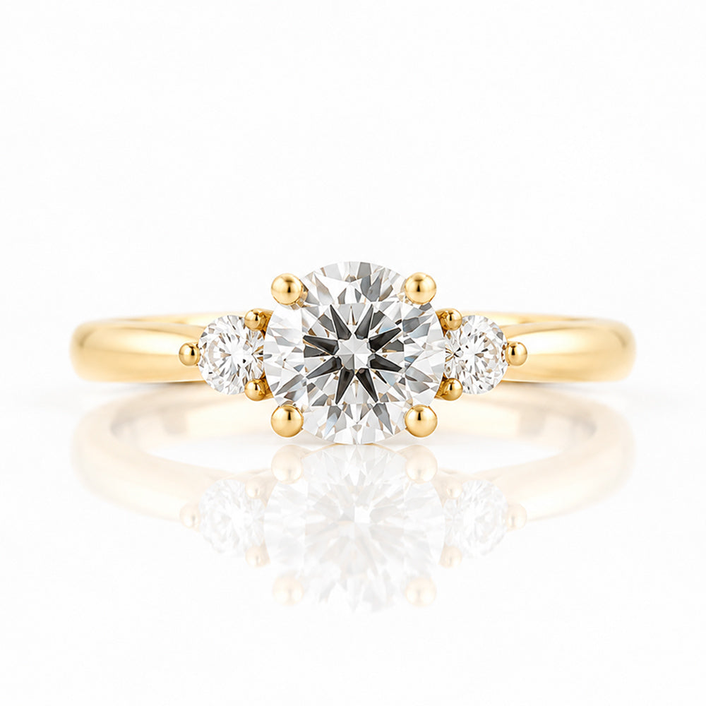 Lea, a Lab Diamond Trilogy Engagement Ring - Victoria's Jewellery