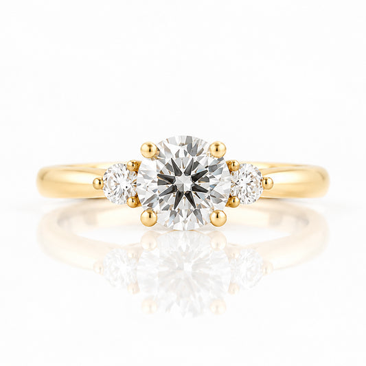 Lea, a Lab Diamond Trilogy Engagement Ring - Victoria's Jewellery