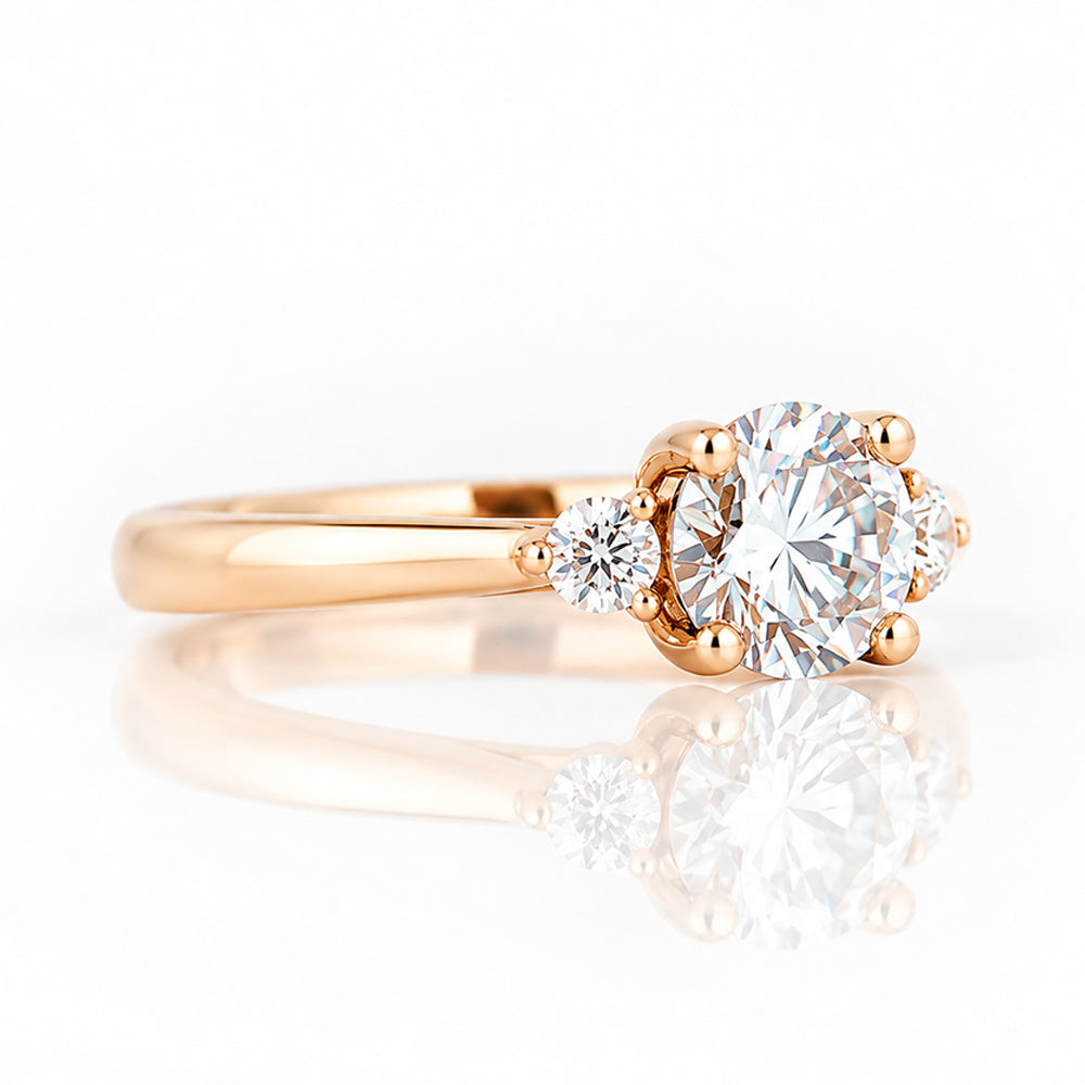 Lea, a Lab Diamond Trilogy Engagement Ring - Victoria's Jewellery