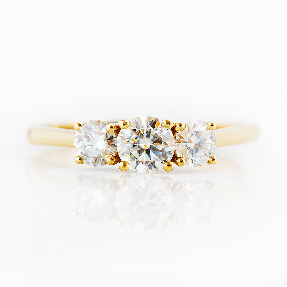 Aria, a Lab Diamond Trilogy Ring - 1ct - Victoria's Jewellery