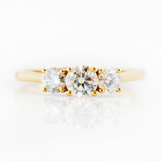 Aria, a Lab Diamond Trilogy Ring - 1ct - Victoria's Jewellery