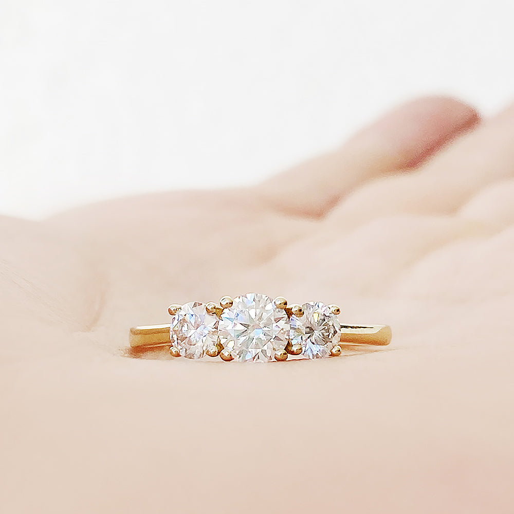 Aria, a Lab Diamond Trilogy Ring - 1ct - Victoria's Jewellery