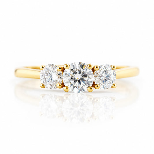 Aria, a Lab Diamond Trilogy Ring - 1ct - Victoria's Jewellery