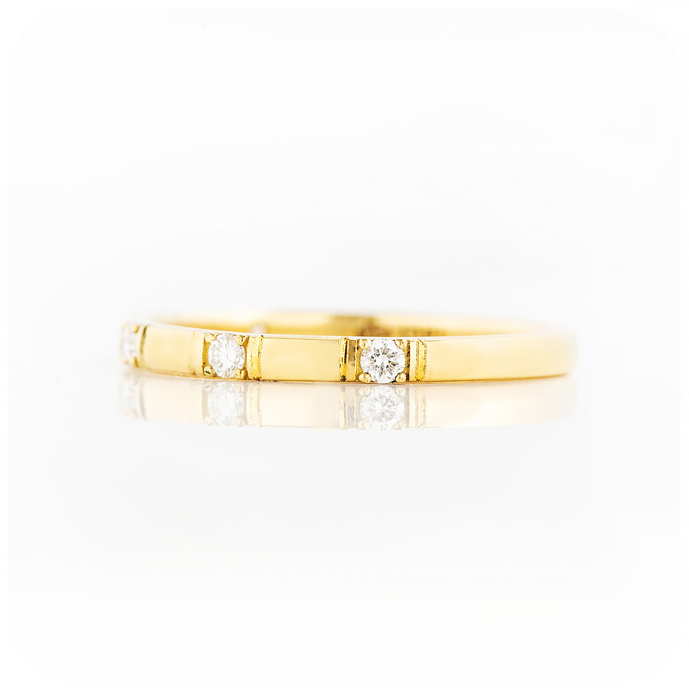 Brilliant cut Lab Diamond Wedding Band - Victoria's Jewellery