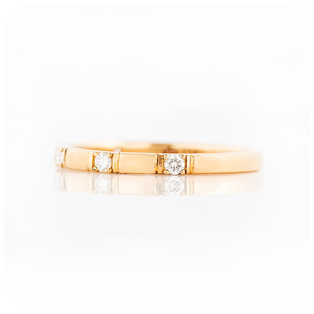 Brilliant cut Lab Diamond Wedding Band - Victoria's Jewellery