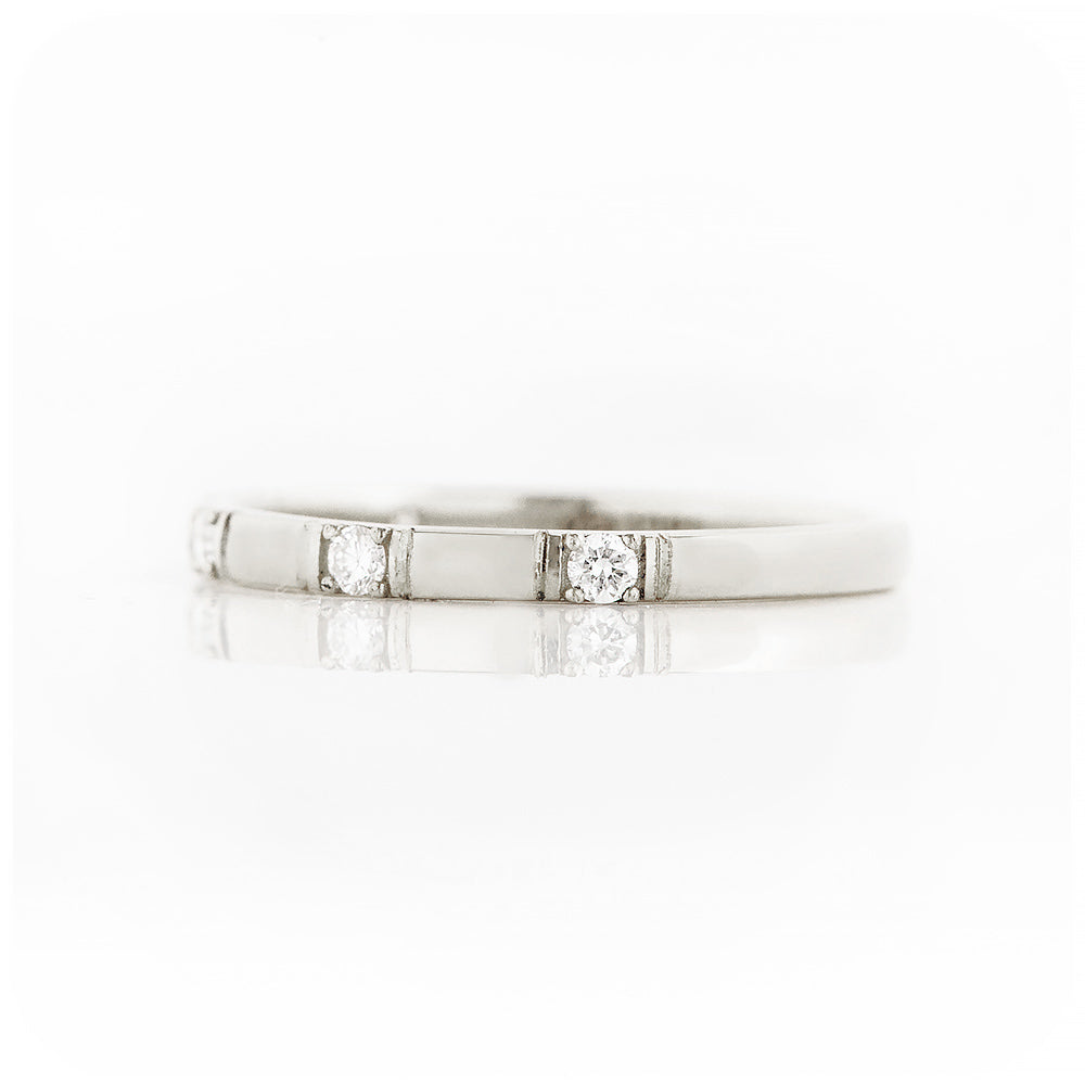 Brilliant cut Lab Diamond Wedding Band - Victoria's Jewellery