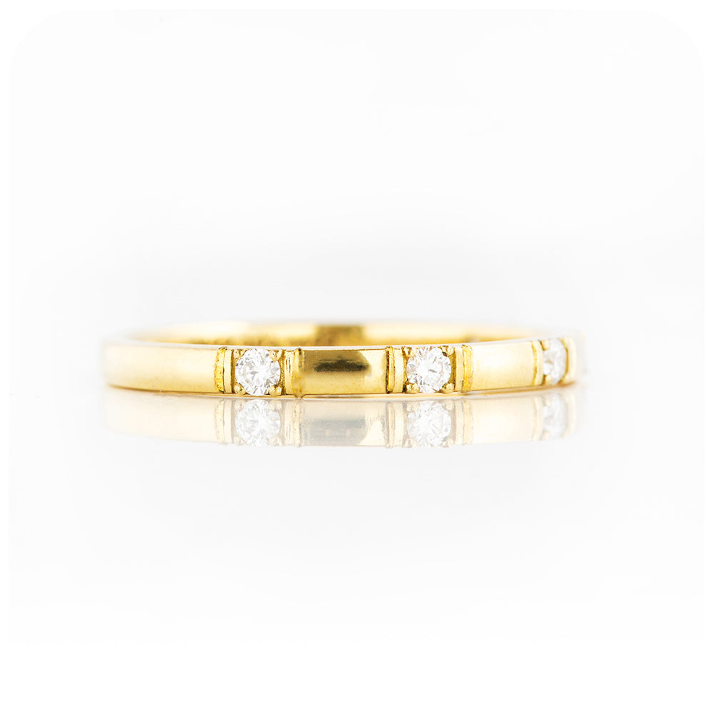 Brilliant cut Lab Diamond Wedding Band - Victoria's Jewellery