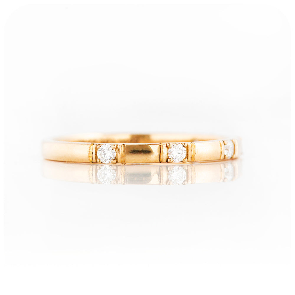 Brilliant cut Lab Diamond Wedding Band - Victoria's Jewellery