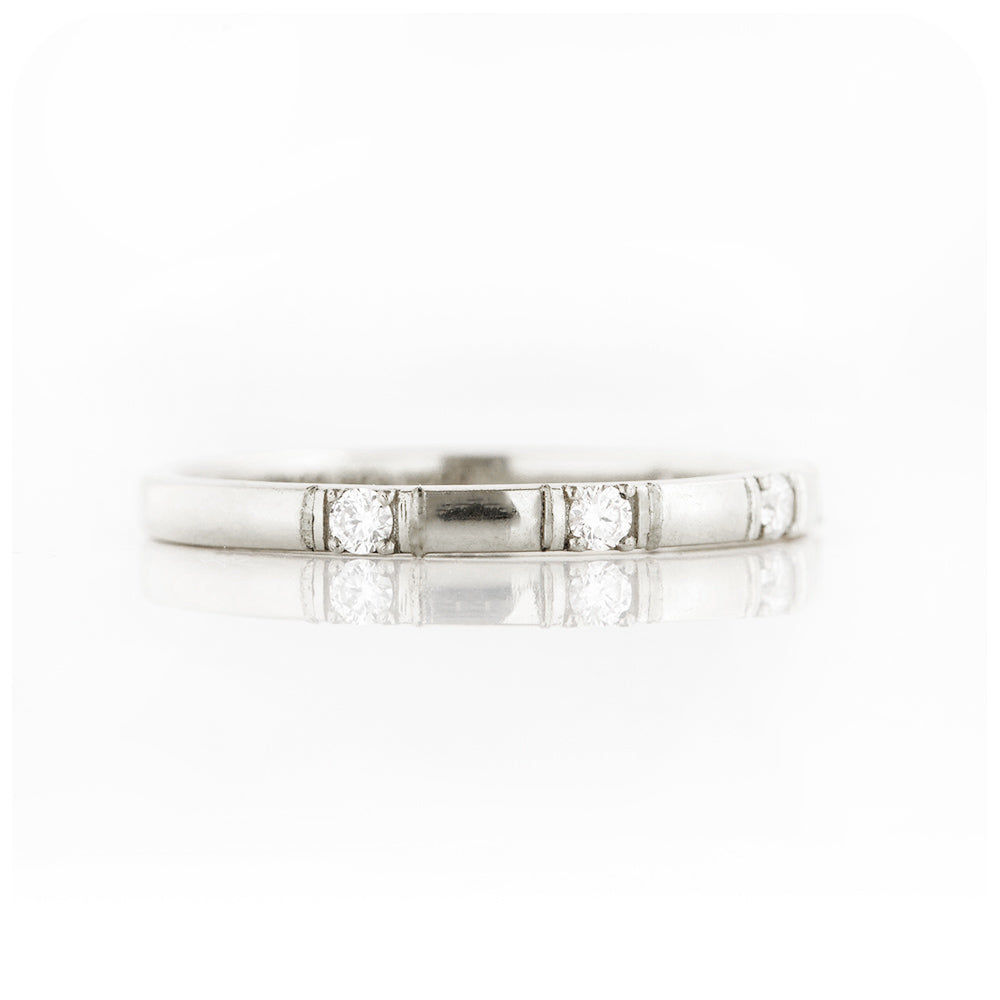 Brilliant cut Lab Diamond Wedding Band - Victoria's Jewellery