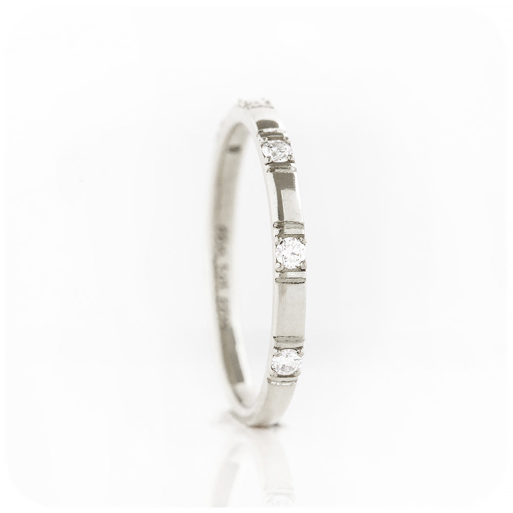 Brilliant cut Lab Diamond Wedding Band - Victoria's Jewellery