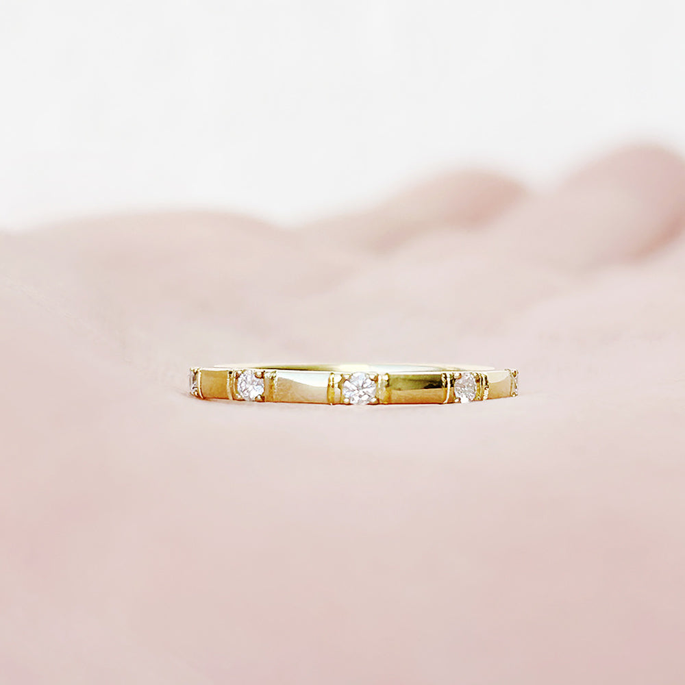 Zia, a Lab Diamond Wedding Band - Victoria's Jewellery