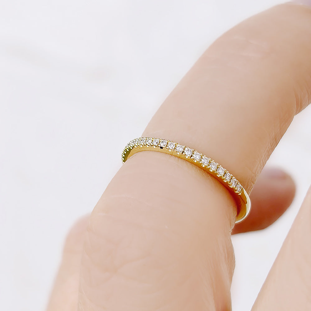 Emma, a Brilliant cut Lab Diamond Wedding Band - 1mm