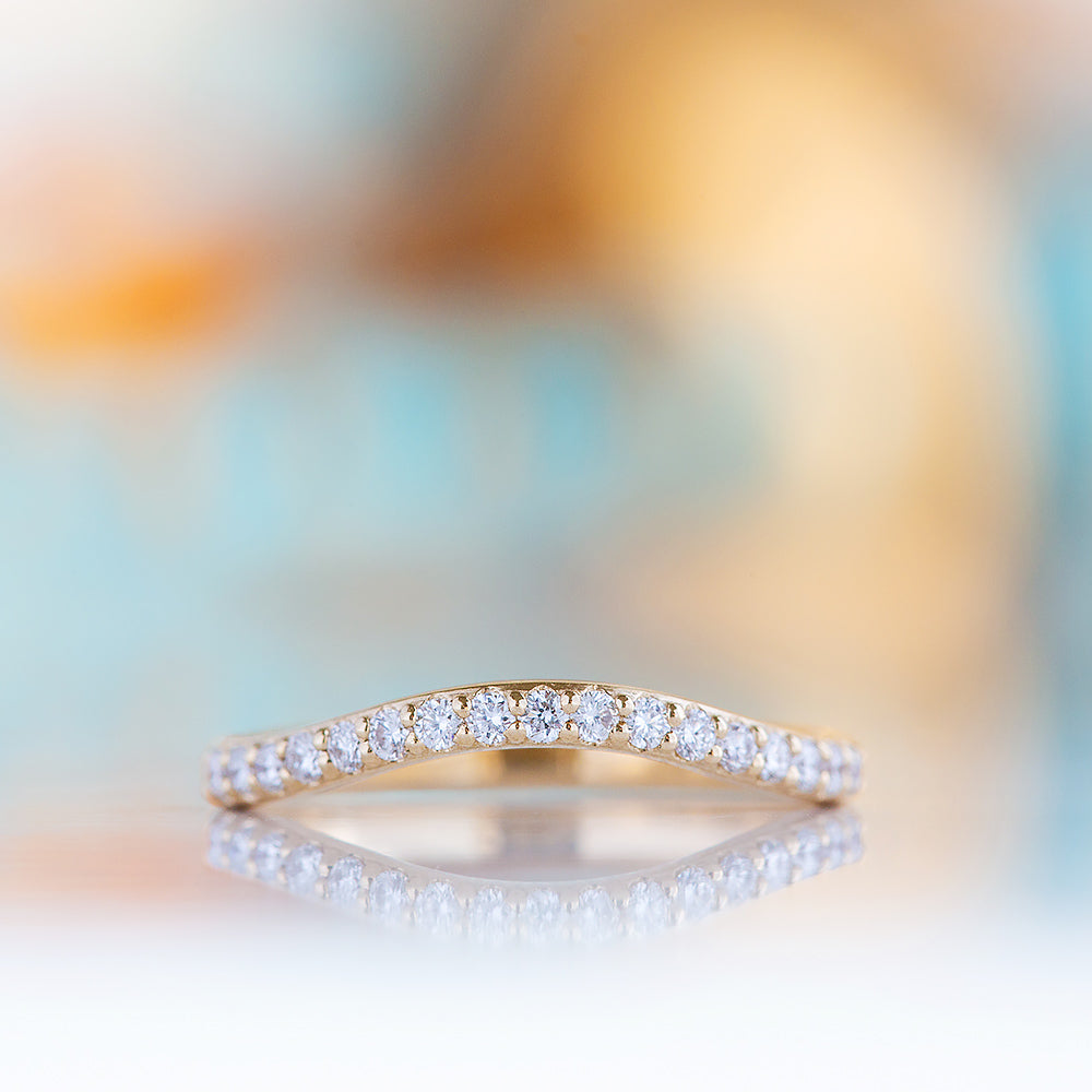 Lilly, a Curved Diamond Wedding Band - Victoria's Jewellery