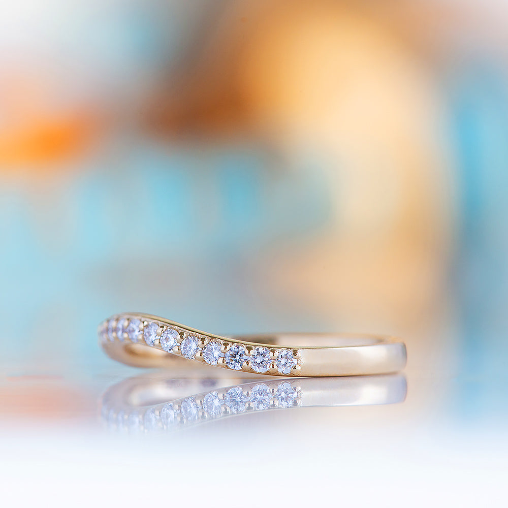 Lilly, a Curved Diamond Wedding Band - Victoria's Jewellery