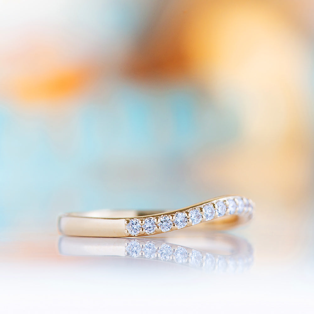 Lilly, a Curved Diamond Wedding Band - Victoria's Jewellery