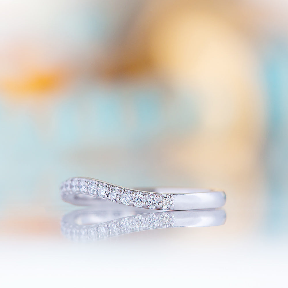 Lilly, a Curved Diamond Wedding Band - Victoria's Jewellery