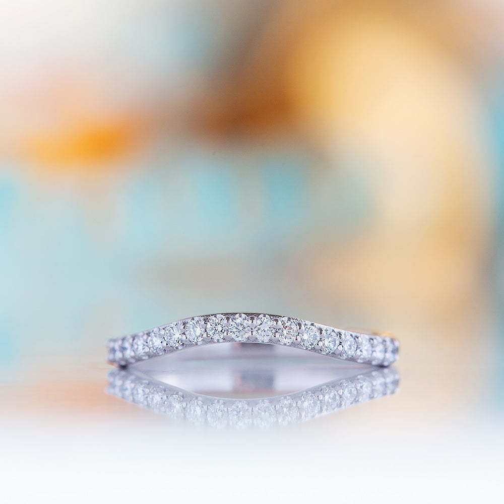 Lilly, a Curved Diamond Wedding Band - Victoria's Jewellery
