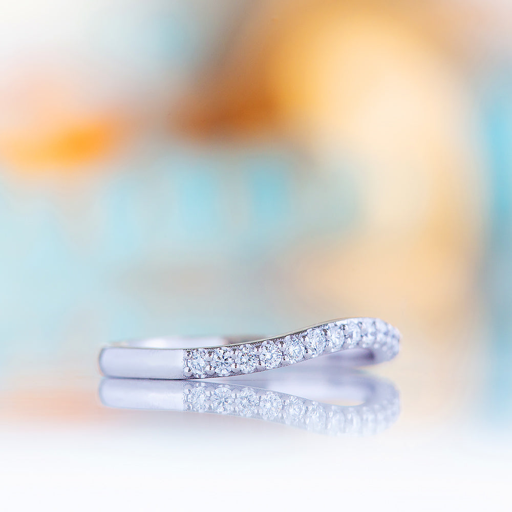 Lilly, a Curved Diamond Wedding Band - Victoria's Jewellery