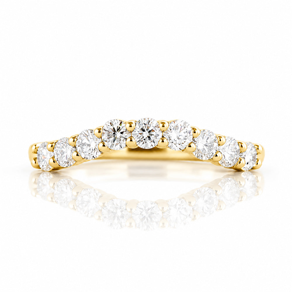 Libby, a Curved Lab Diamond Wedding Band