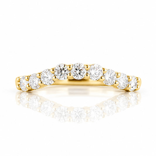 Libby, a Curved Lab Diamond Wedding Band