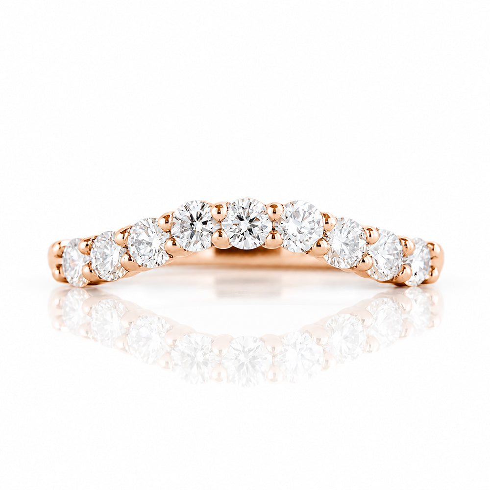 Libby, a Curved Lab Diamond Wedding Band