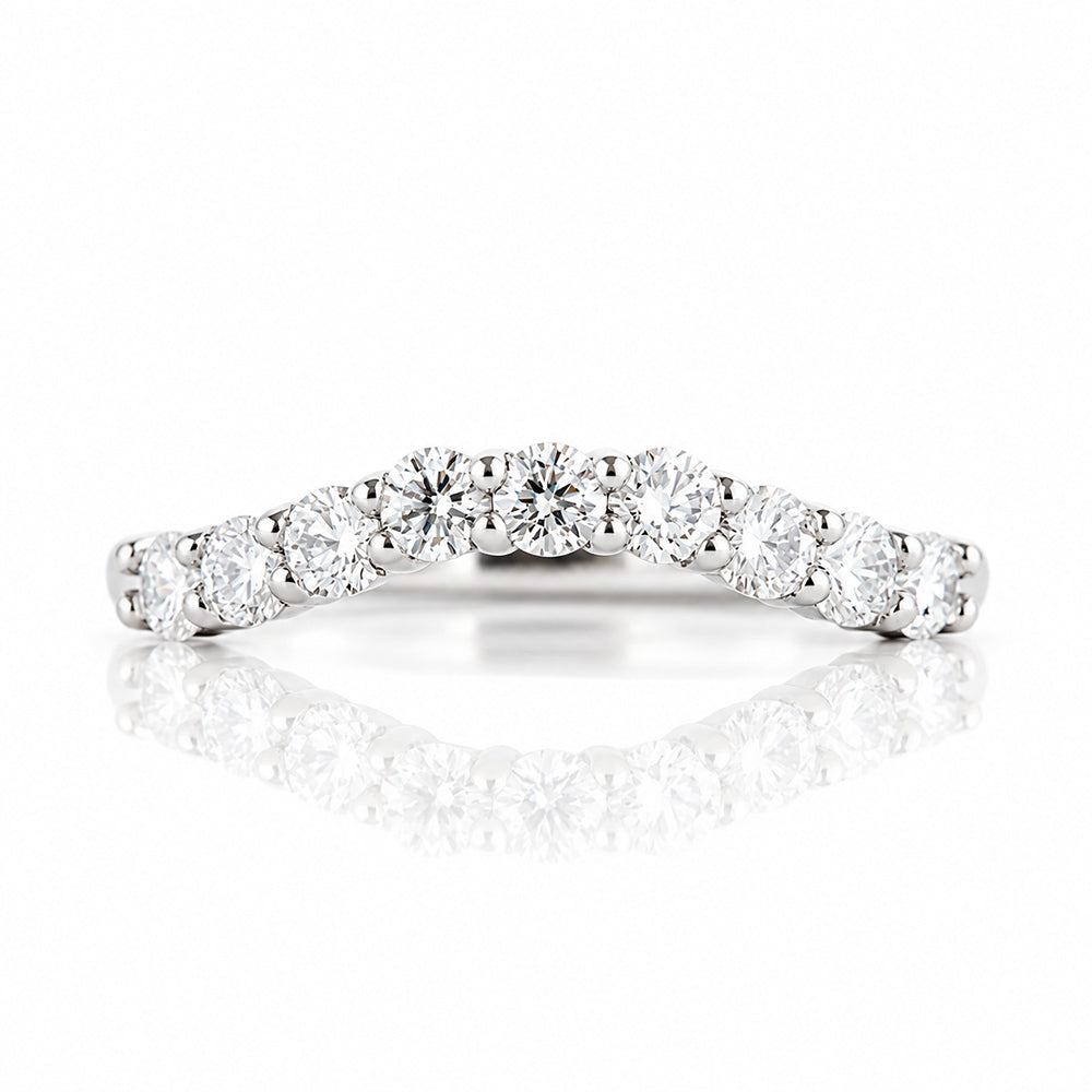 Libby, a Curved Lab Diamond Wedding Band