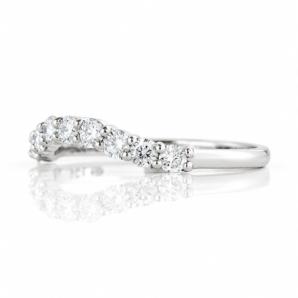 Libby, a Curved Lab Diamond Wedding Band