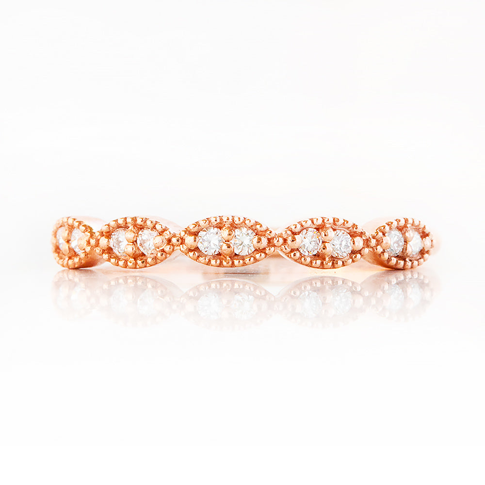 Viola, a Lab Diamond Half Eternity Ring