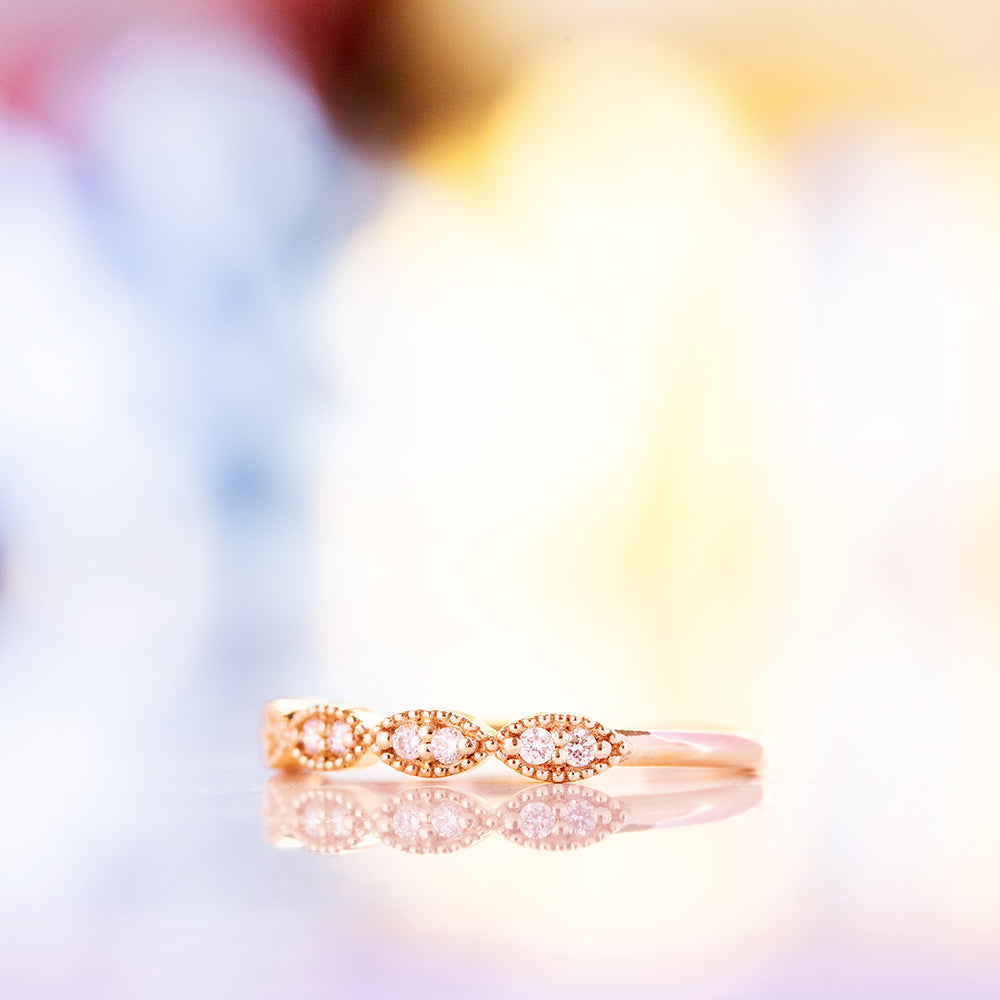 Viola, a Lab Diamond Half Eternity Ring