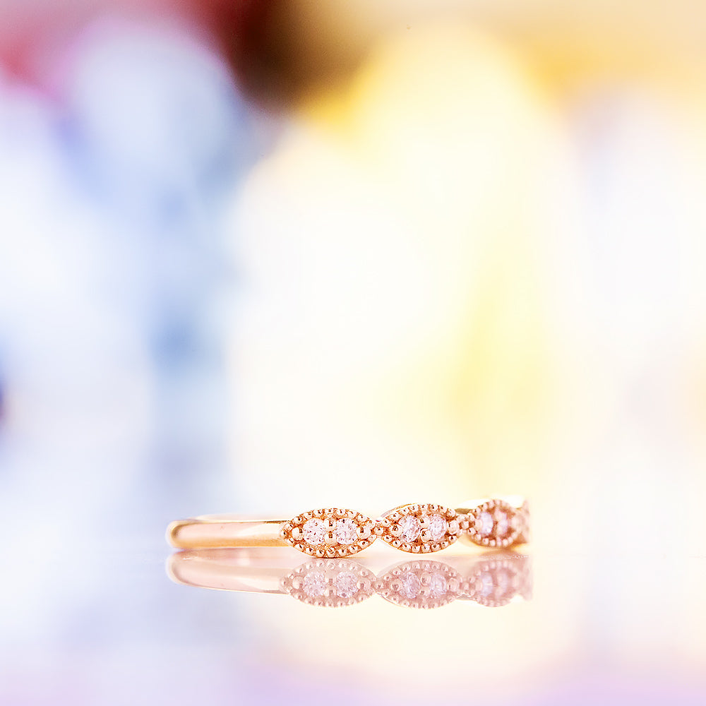 Viola, a Lab Diamond Half Eternity Ring