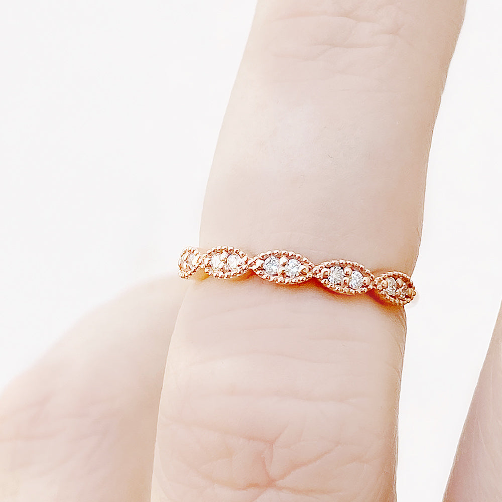 Viola, a Lab Diamond Half Eternity Ring