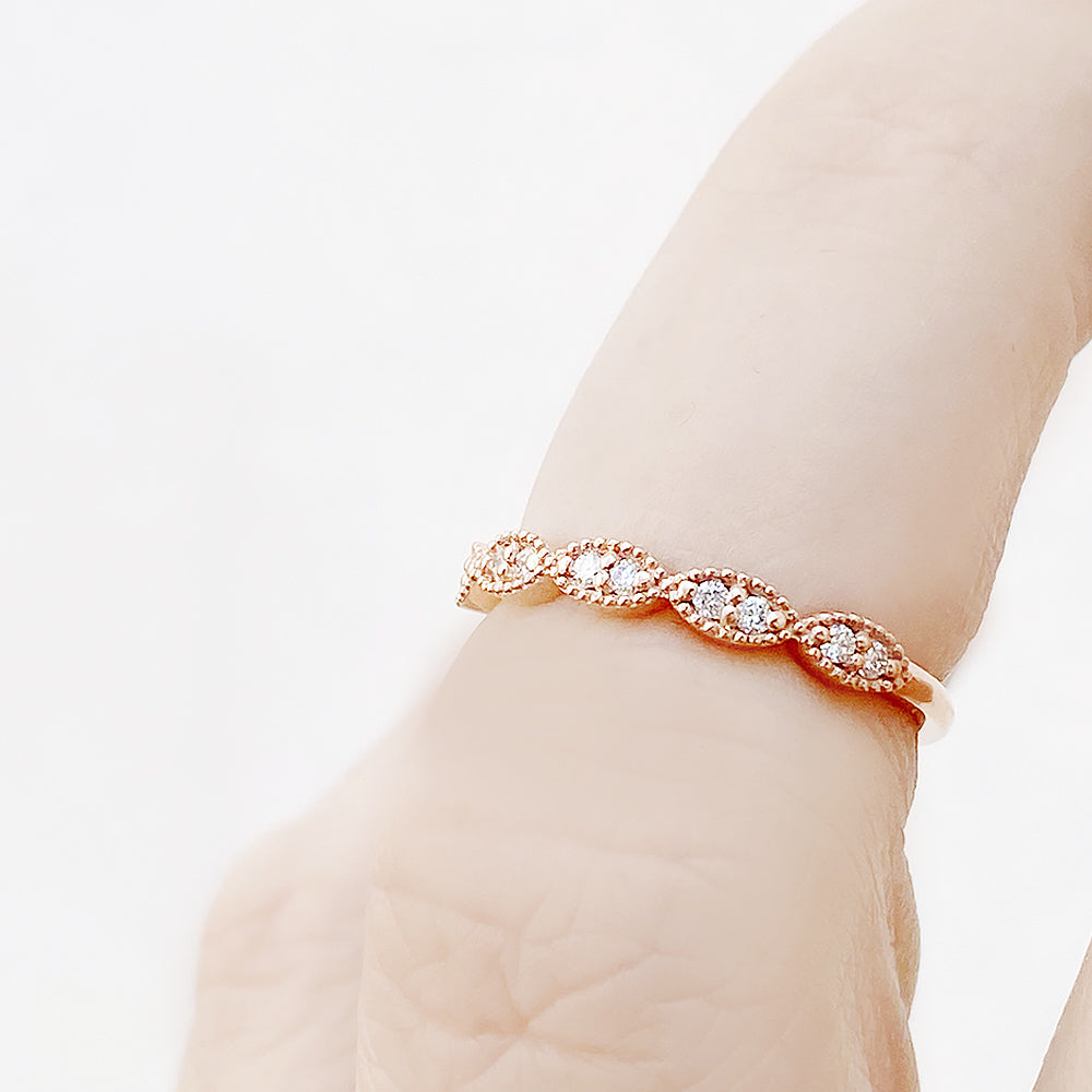 Viola, a Lab Diamond Half Eternity Ring